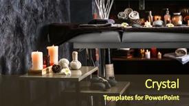  Presentation with relaxation - Theme enhanced with spa - place for relaxation in modern background and a tawny brown colored foreground