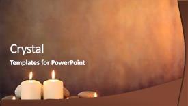  Presentation with zen stones - Presentation theme enhanced with spa - zen stones and aromatic candles background and a tawny brown colored foreground