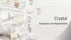  Presentation with music therapy - Presentation design with spa accessories and music background and a white colored foreground