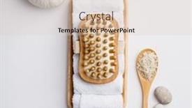  Presentation with skin care - PPT layouts featuring spa-accessories-healthy-lifestyle-concept background and a lemonade colored foreground