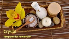  Presentation with wellness - Beautiful presentation design featuring spa accessories on mat backdrop and a tawny brown colored foreground