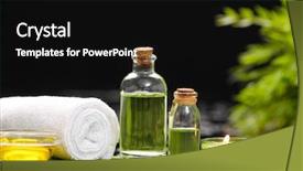  Presentation with aromatherapy - PPT theme consisting of spa and aromatherapy concept shot background and a black colored foreground
