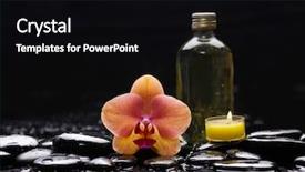  Presentation with aromatherapy - Colorful PPT layouts enhanced with spa and aromatherapy concept shot backdrop and a black colored foreground