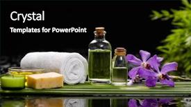  Presentation with aromatherapy - PPT theme enhanced with spa and aromatherapy concept shot background and a black colored foreground