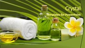  Presentation with aromatherapy - Cool new presentation design with spa and aromatherapy concept shot backdrop and a tawny brown colored foreground