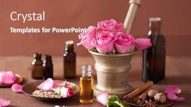  Presentation with aromatherapy - Theme with spa-and-aromatherapy-set background and a red colored foreground