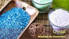  Presentation with body - Colorful presentation enhanced with spa and body care composition backdrop and a  colored foreground