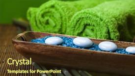  Presentation with body - Cool new PPT layouts with spa and body care composition backdrop and a tawny brown colored foreground