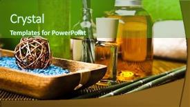  Presentation with skincare and body care spa - Slides featuring spa and body care composition background and a tawny brown colored foreground