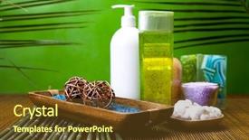  Presentation with cosmetic - Slides having spa and cosmetic background and a tawny brown colored foreground