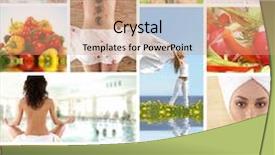  Presentation with health pictures - Audience pleasing theme consisting of spa and health collages made backdrop and a coral colored foreground