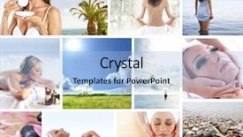  Presentation with spa - Slide deck with spa and health collages made background and a light blue colored foreground