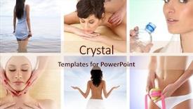  Presentation with health pictures - PPT layouts with spa and health collages made background and a lemonade colored foreground