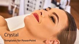  Presentation with salon - PPT layouts featuring spa and massage salon for women facial treatment for young woman portrait of girl take face cleaning in european spa salon interior with cosmetic background background and a coral colored foreground