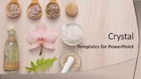  Presentation with green life - PPT theme consisting of spa and wellness still life background and a  colored foreground