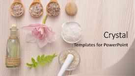  Presentation with green life - Theme having spa and wellness still life background and a  colored foreground