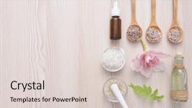  Presentation with green life - Beautiful slide set featuring spa and wellness still life backdrop and a lemonade colored foreground