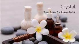  Presentation with zen - Presentation theme consisting of spa and wellness treatment setup zen like concepts background and a light gray colored foreground