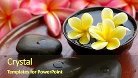  Presentation with wellness - Beautiful presentation theme featuring spa and wellness backdrop and a wine colored foreground