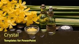  Presentation with zen - Presentation theme having spa-and-zen-concept-yellow background and a tawny brown colored foreground