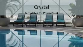  Presentation with blue spa - Audience pleasing presentation theme consisting of spa area with blue swimming backdrop and a  colored foreground