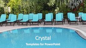  Presentation with blue spa - Slide set with spa area with blue swimming background and a light blue colored foreground