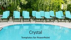  Presentation with blue spa - Slides featuring spa area with blue swimming background and a arctic colored foreground