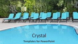  Presentation with blue spa - PPT theme with spa area with blue swimming background and a light blue colored foreground