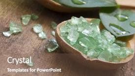  Presentation with tiffany green - Colorful presentation theme enhanced with spa arrangement in green backdrop and a tawny brown colored foreground