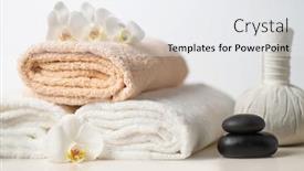  Presentation with spa meditation - PPT layouts consisting of spa-background-composition-massage-oriental background and a white colored foreground