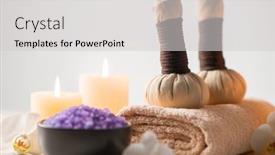  Presentation with spa meditation - Slide set consisting of spa-background-composition-massage-oriental background and a light gray colored foreground