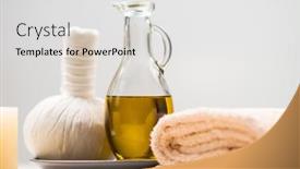  Presentation with spa meditation - Cool new slides with spa-background-composition-massage-oriental backdrop and a light gray colored foreground