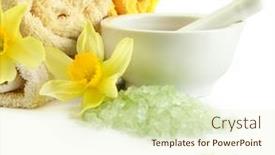  Presentation with spa - Theme consisting of spa-background-shallow-dof background and a soft green colored foreground