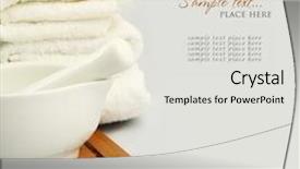  Presentation with natural spa resort - Audience pleasing presentation consisting of spa background shallow dof backdrop and a light gray colored foreground