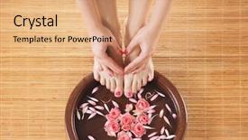  Presentation with spa - Amazing theme having spa background with a beautiful backdrop and a coral colored foreground