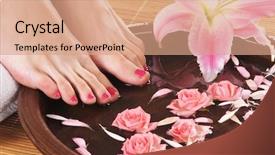  Presentation with spa - PPT layouts consisting of spa background with a beautiful background and a coral colored foreground