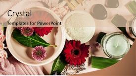  Presentation with oils - Slide deck enhanced with spa background with sea salt background and a lemonade colored foreground