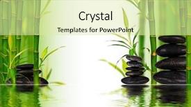  Presentation with water bamboo - Audience pleasing slides consisting of spa bamboo background with water backdrop and a soft green colored foreground