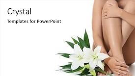  Presentation with woman body - Amazing PPT theme having spa beautiful woman isolated backdrop and a white colored foreground