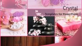  Presentation with spa - Cool new PPT theme with spa collage backdrop and a lemonade colored foreground