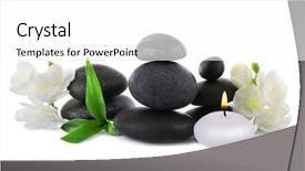  Presentation with spa white orchids black - Presentation theme consisting of spa composition isolated on white background and a white colored foreground