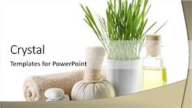  Presentation with spa - Presentation design having spa composition isolated on white background and a white colored foreground