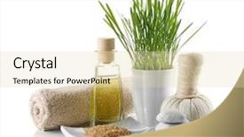  Presentation with spa white orchids black - Beautiful presentation featuring spa composition isolated on white backdrop and a lemonade colored foreground