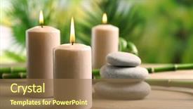  Presentation with candles - PPT layouts having spa composition of candles stones background and a tawny brown colored foreground