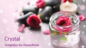  Presentation with candles - Colorful slide deck enhanced with spa composition of candles stones backdrop and a lemonade colored foreground