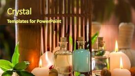  Presentation with bamboo - PPT theme featuring spa composition on bamboo mat background and a  colored foreground