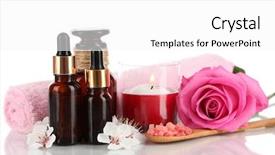  Presentation with oils - Colorful theme enhanced with aroma oils isolated on white backdrop and a white colored foreground