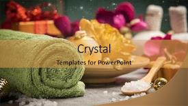  Presentation with spa - Audience pleasing presentation theme consisting of spa composition with christmas decoration backdrop and a yellow colored foreground