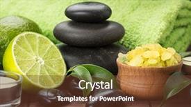  Presentation with lime - PPT layouts featuring spa composition with lime stones background and a tawny brown colored foreground