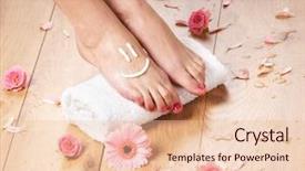  Presentation with spa - PPT theme having spa compositions of sexy female background and a lemonade colored foreground